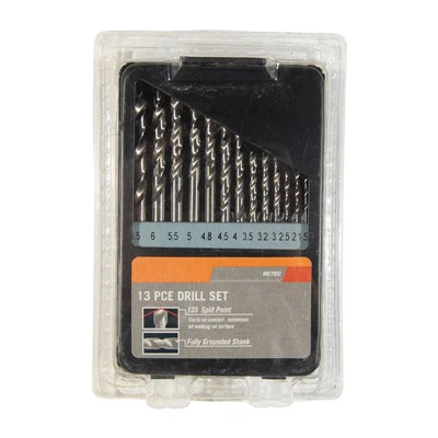 13PCS HSS Fully Ground Twist Drill Bit Set